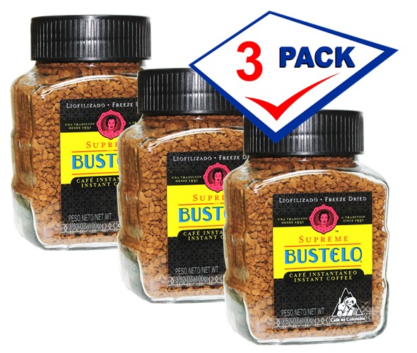 Bustelo Freeze Dried Coffee Supreme 3.5 Oz   Pack of 3